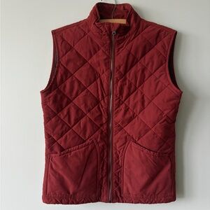 Brushed cotton quilted Gap vest with pockets